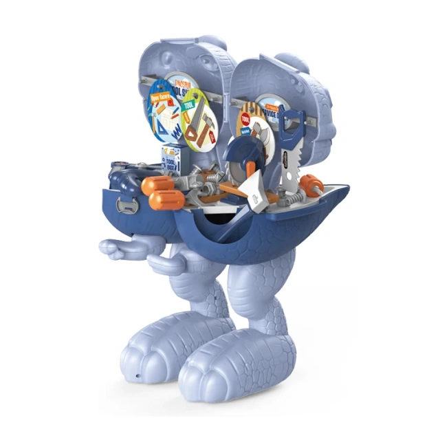 Kids DIY plastic dinosaur tool kit toy set sliding tyrannosaurs toy set educational toys for children