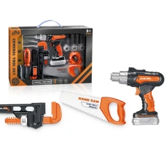 High Quality Simulation Electric Hand Drill Repair Tool Set Toy with 3 Different Screw Heads