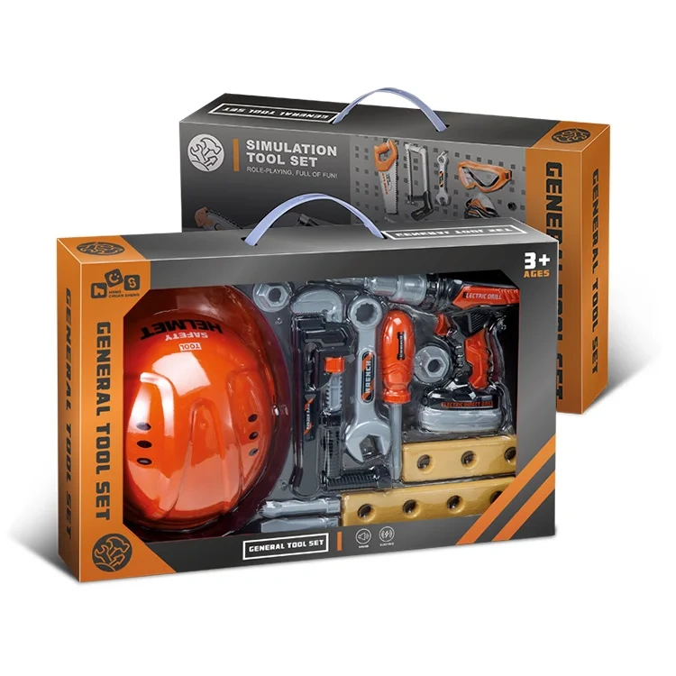 Hot plastic electric drill toy set kids educational role play repair tool toys for children