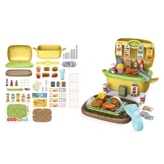 Wholesale pretend play fast food kitchen restaurant toys burger toys set