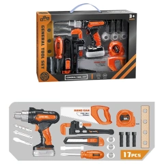 High Quality Simulation Electric Hand Drill Repair Tool Set Toy with 3 Different Screw Heads
