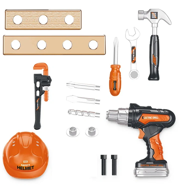 Hot plastic electric drill toy set kids educational role play repair tool toys for children