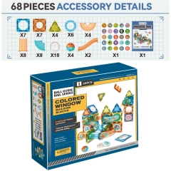 68pcs magnetic building block toy set DIY educational magnetic block toys for children