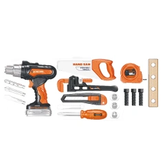 High Quality Simulation Electric Hand Drill Repair Tool Set Toy with 3 Different Screw Heads