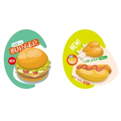 DIY assembly dinosaur fast food toy set plastic sliding dinosaur hamburger toys for children