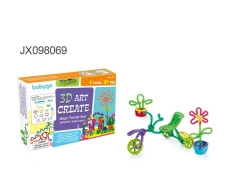 Rainbow Twist Rod Toy Eco-Friendly DIY Building Block 94PCS 3D Puzzle Stick Freely Assemble Toy