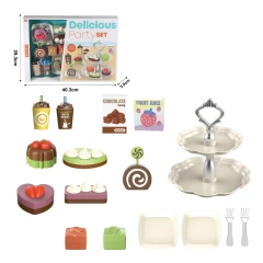 DIY sweetmeat toy set plastic play house toy set educational afternoon tea toy set for kids