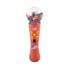 Top sale custom kids toy microphone plastic kids flashing musical karaoke music microphone educational  toys