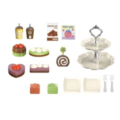 DIY sweetmeat toy set plastic play house toy set educational afternoon tea toy set for kids