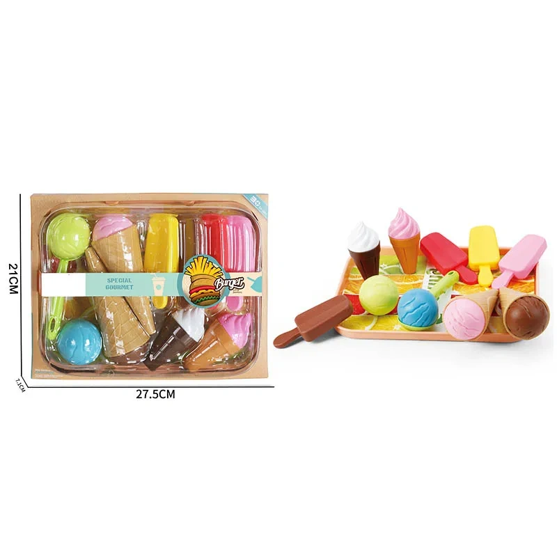 Kids play house diy ice cream toy pretend play ice cream set toys for kids kitchen toy