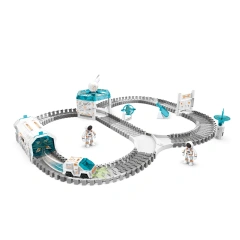 DIY assembly space slot track toy set educational track toy set with car with light