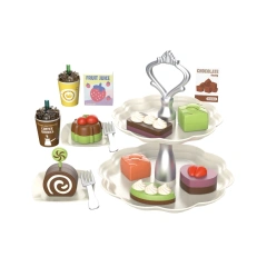 DIY sweetmeat toy set plastic play house toy set educational afternoon tea toy set for kids