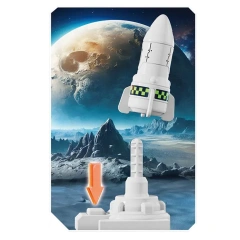 DIY tank track ejection toy set with die cast toy car educational space tank toys for kids