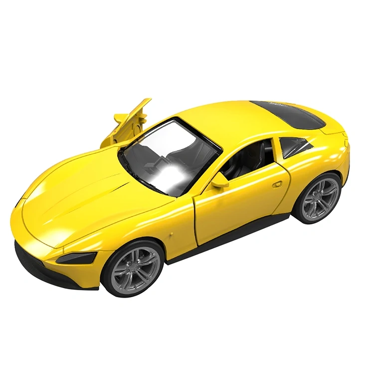 1:32 scale die cast toy car mini metal car with light and sound alloy toy can open the door educational toys for  kids