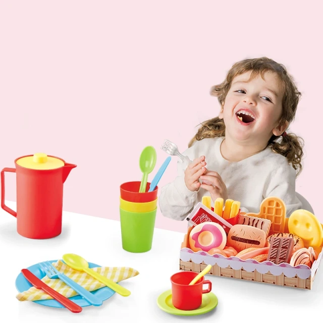 Factory direct play house storage picnic basket toy set for kids toys for children