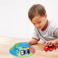 DIY assembly track toy set luminous track with electric car glow in the dark for kids
