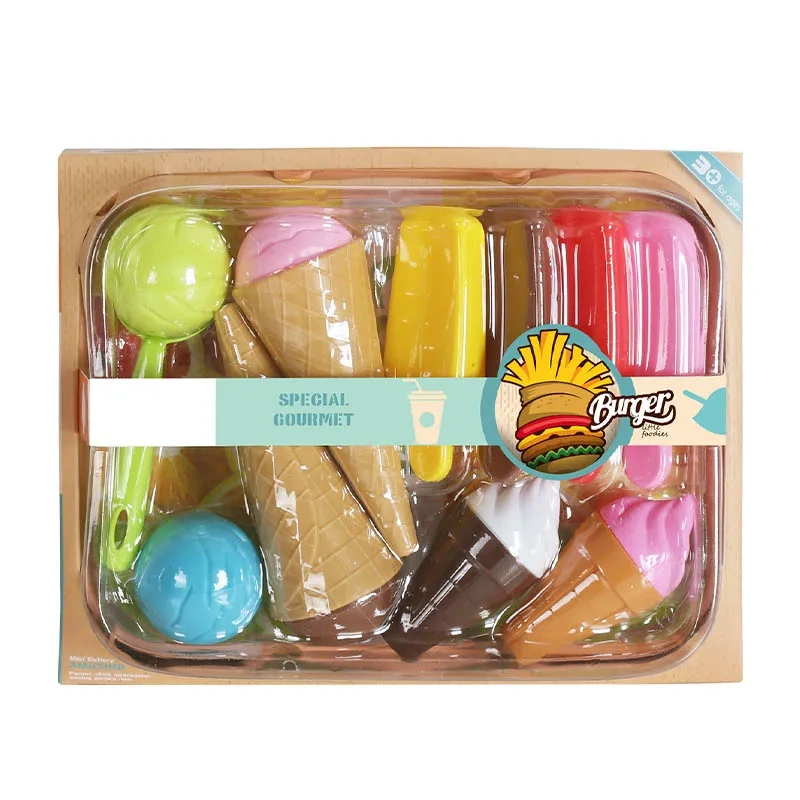 Kids play house diy ice cream toy pretend play ice cream set toys for kids kitchen toy