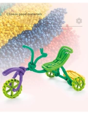 Rainbow Twist Rod Toy Eco-Friendly DIY Building Block 94PCS 3D Puzzle Stick Freely Assemble Toy