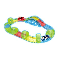 DIY assembly track toy set luminous track with electric car glow in the dark for kids