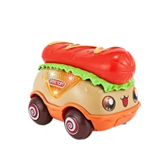DIY Assembly Hamburger Electric Pull-Back Car with Recording & Lights