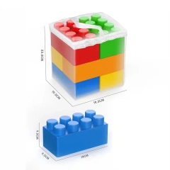 colorful big size building block toys DIY assembly plastic 18pcs block toys educational building block toys for children