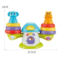 Musical baby swing loop toy set educational baby balance stacking ring toy baby toy set