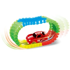 DIY assembly slot track toy set with car with light luminous track toy set wholesale track toy set