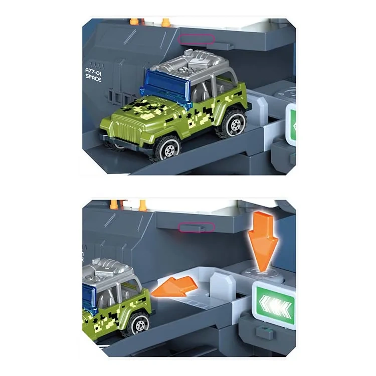 DIY tank track ejection toy set with die cast toy car educational space tank toys for kids