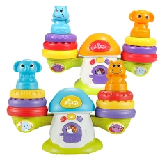 Musical baby swing loop toy set educational baby balance stacking ring toy baby toy set