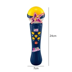 Top sale custom kids toy microphone plastic kids flashing musical karaoke music microphone educational  toys