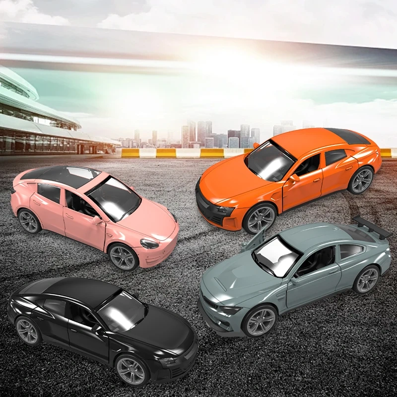 1:32 die cast metal toy car mini size kids toy car with light and sound