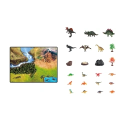 Kids play house dinosaur world toy set pvc dinosaur play mat toys educational dinosaur toys for children