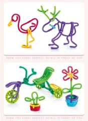 Rainbow Twist Rod Toy Eco-Friendly DIY Building Block 94PCS 3D Puzzle Stick Freely Assemble Toy