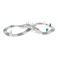 DIY assembly space slot track toy set educational track toy set with car with light