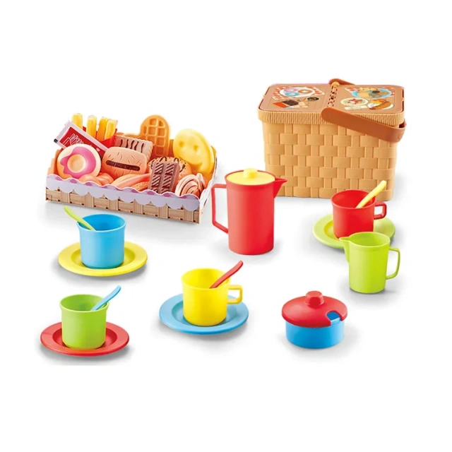 Factory direct play house storage picnic basket toy set for kids toys for children