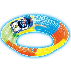 DIY assembly slot track toy set with car with light luminous track toy set wholesale track toy set
