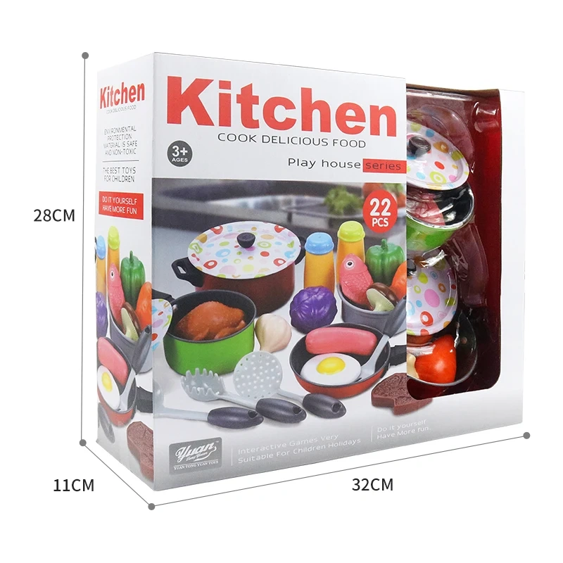 Good quality tin  play children toy cutlery play kitchen cook set for girls toy toys for children