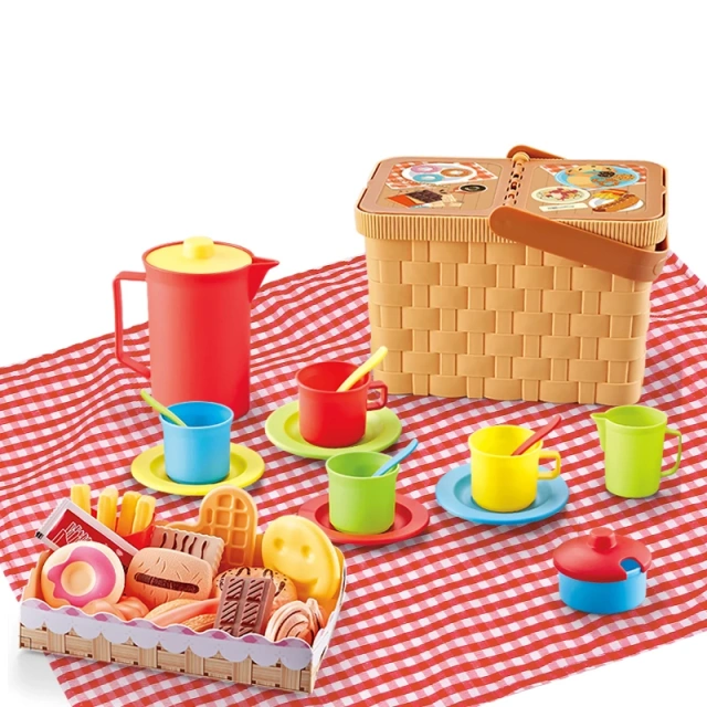 Factory direct play house storage picnic basket toy set for kids toys for children