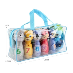 Cheap price color mini finger bowling ball toy soft foam PU bowling toy set