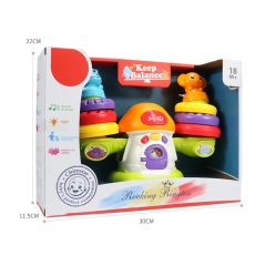 Musical baby swing loop toy set educational baby balance stacking ring toy baby toy set