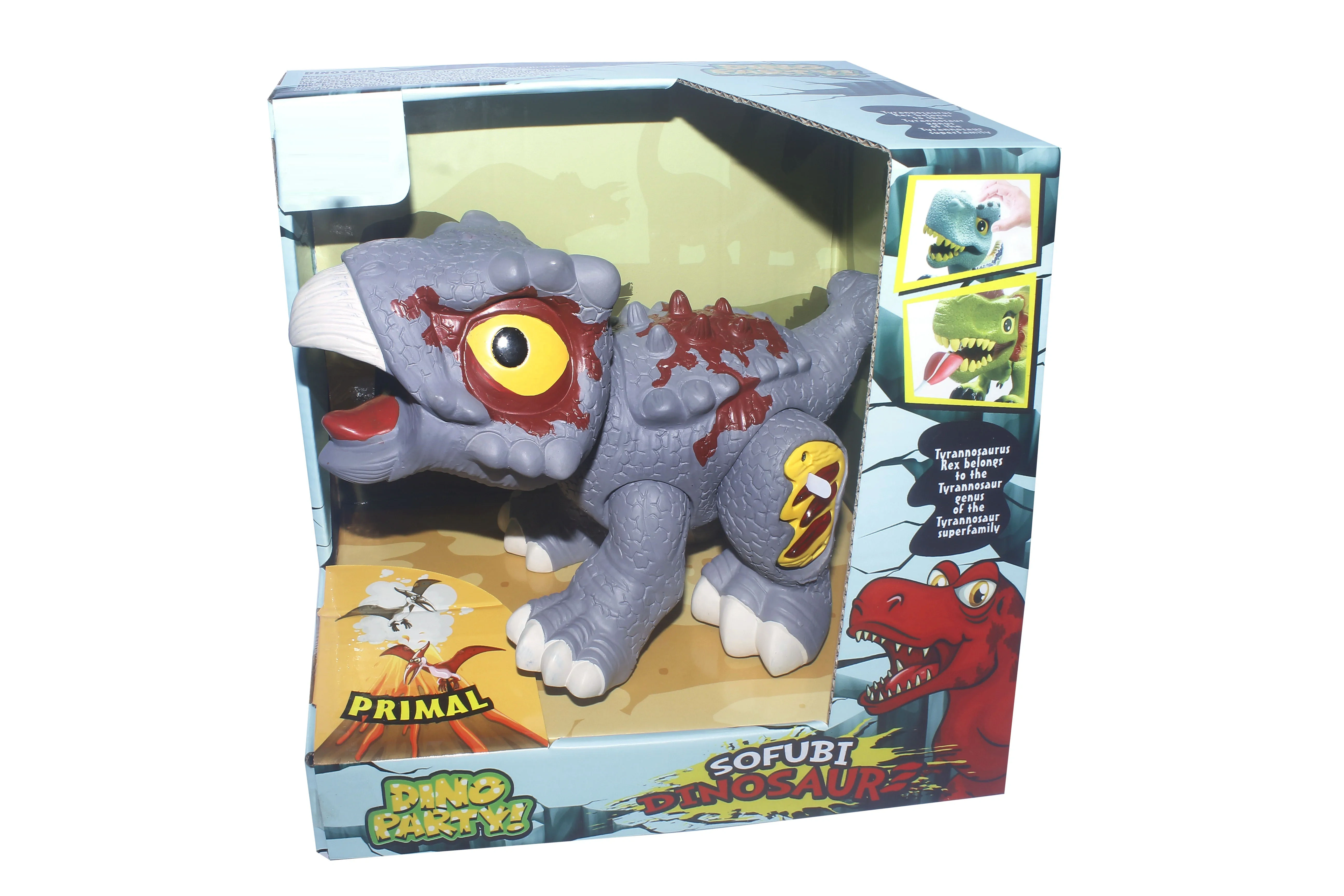 Middle Size Dinosaur Toy Pvc Realistic Dinosaur World Toy with Light and Sound