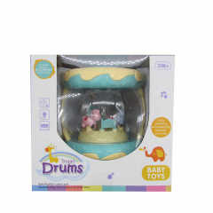 Battery Operated Musical Drum Plastic Baby Toys Musical Instruments with Flashing Light