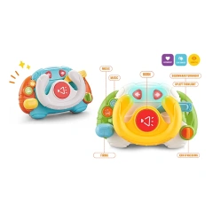 Baby Steering Wheel Toy with Sound and Light Effects Educational Simulation Car Toy for Infants