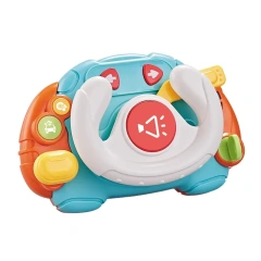 Baby Steering Wheel Toy with Sound and Light Effects Educational Simulation Car Toy for Infants