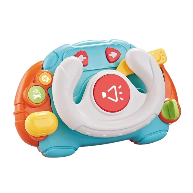 Baby Steering Wheel Toy with Sound and Light Effects Educational Simulation Car Toy for Infants