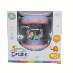 Battery Operated Musical Drum Plastic Baby Toys Musical Instruments with Flashing Light
