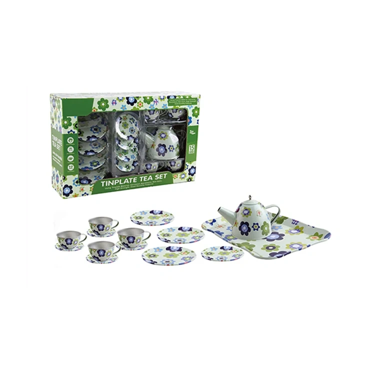 Stainless-Steel Tin-Plating Small Grizzly Bear Tea Set Toys