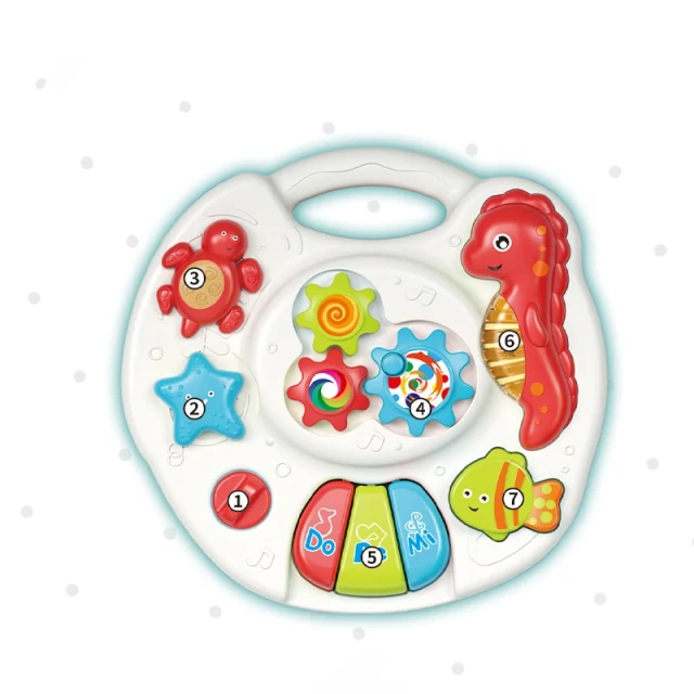 2-in-1 Baby Learning Activity Table with Lights & Sounds – Multifunctional Educational Toy