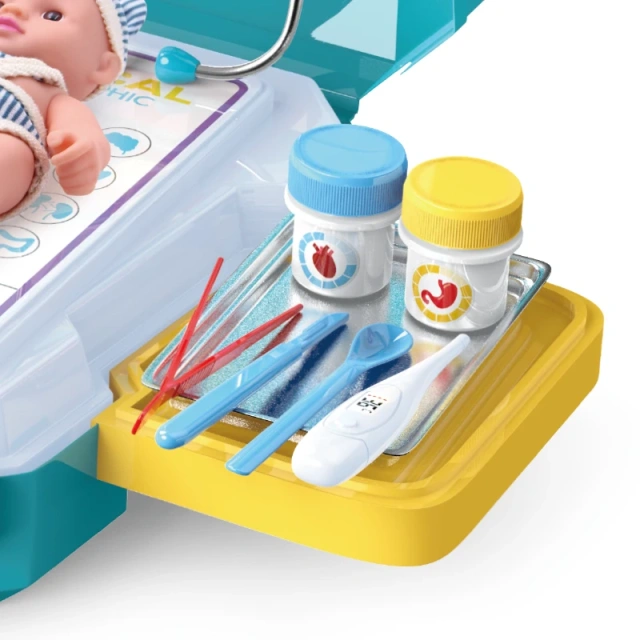 Kids 12-Piece Stainless-Steel Doctor Tool Toy Set