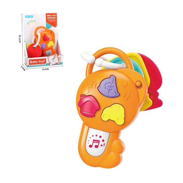 Interactive Light & Sound Baby Keys Toy – 3 Detachable Car Key Rings